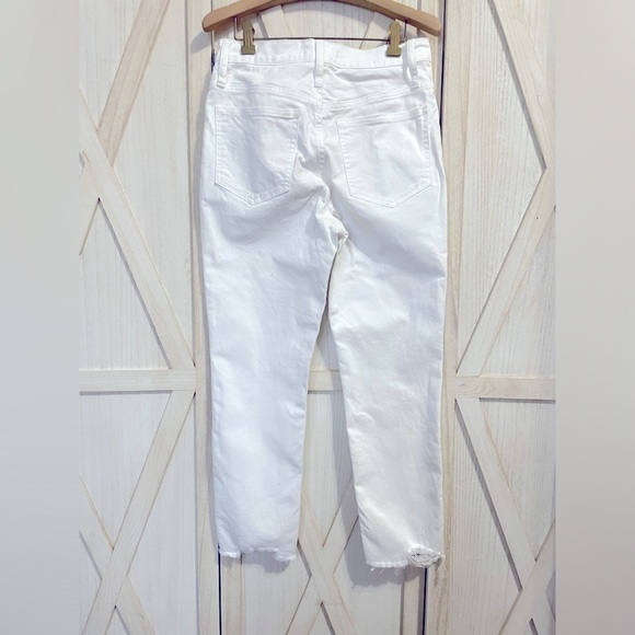 Madewell White The Perfect Vintage Crop Jeans Raw‎ Hem Size 26 - Picture 2 of 11